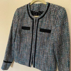 Daisy Fuentes Womens Boucle Tweed Suit Jacket Size S